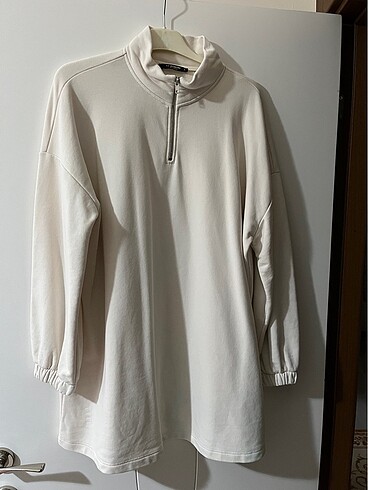 LC Waikiki Lcw modest krem fermuarlı üç iplik şardonlu sweat