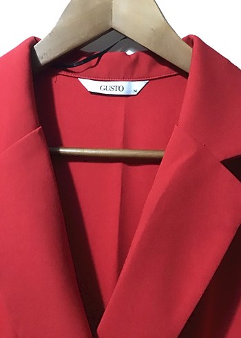 Kemerli Kırmızı Uzun Kollu Kadın Tulum - Görsel 3