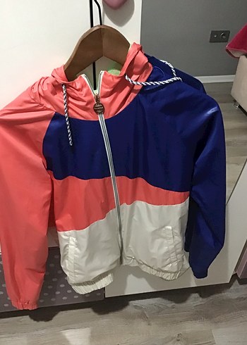 Kızlar için Fermuarlı Pastel Renkli yağmurluk - Görsel 3