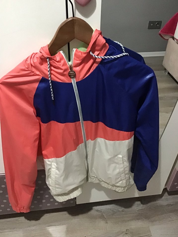 Kızlar için Fermuarlı Pastel Renkli yağmurluk - Görsel 3