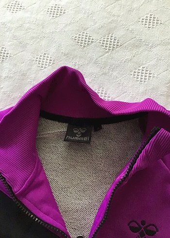 orjınal hummel Mor Fermuarlı Sweatshirt - Görsel 5