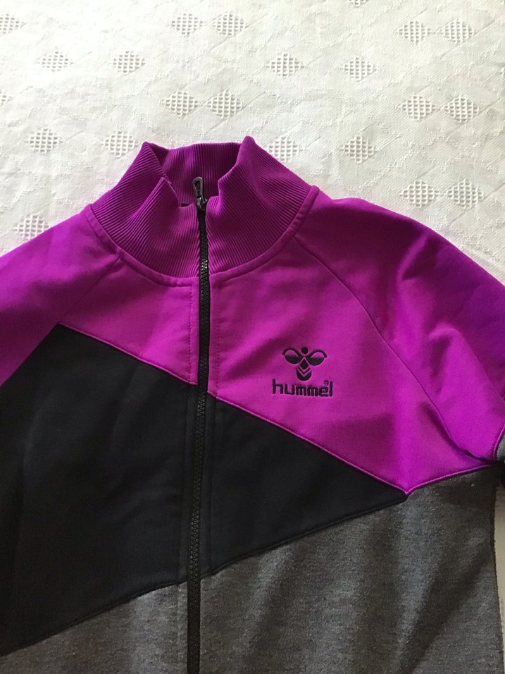 orjınal hummel Mor Fermuarlı Sweatshirt - Görsel 4