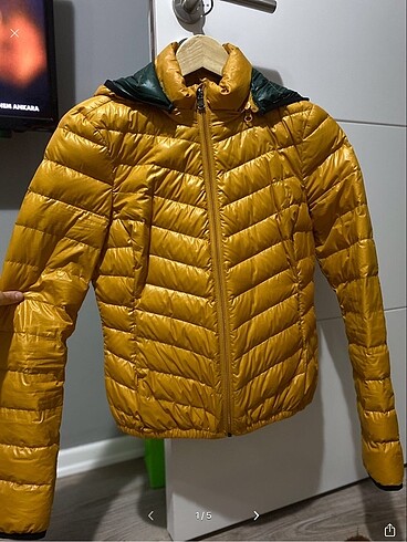 stradivarius kaz tüyü mont - Görsel 5