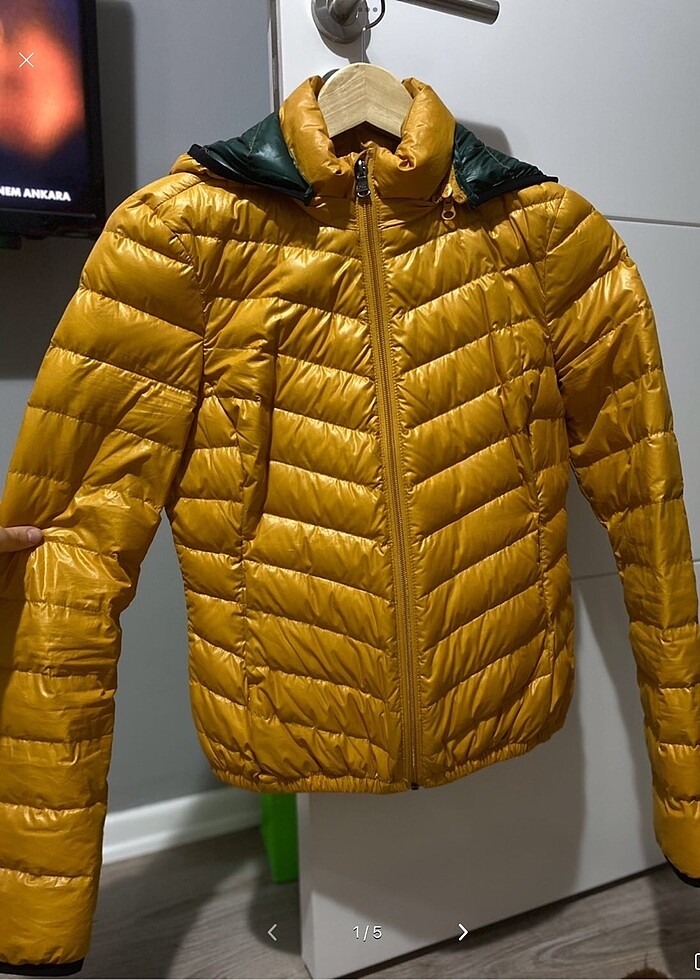 stradivarius kaz tüyü mont - Görsel 5