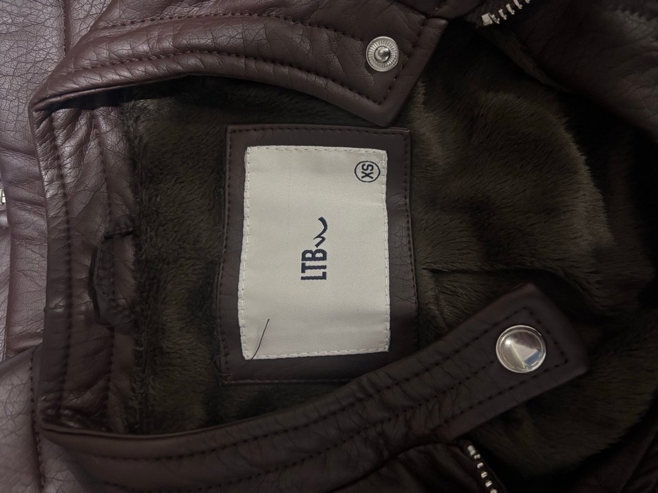 Kahverengi Kadın Deri Biker Ceker - Görsel 4