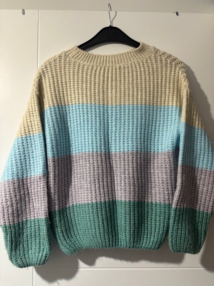 Renkli Örgü Kazak - Görsel 2