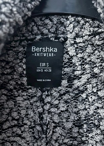 Gri Yünlü Örgü Yarasa Kol Hırka - Görsel 3