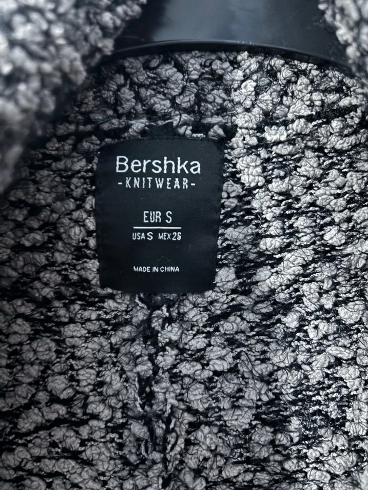 Gri Yünlü Örgü Yarasa Kol Hırka - Görsel 3