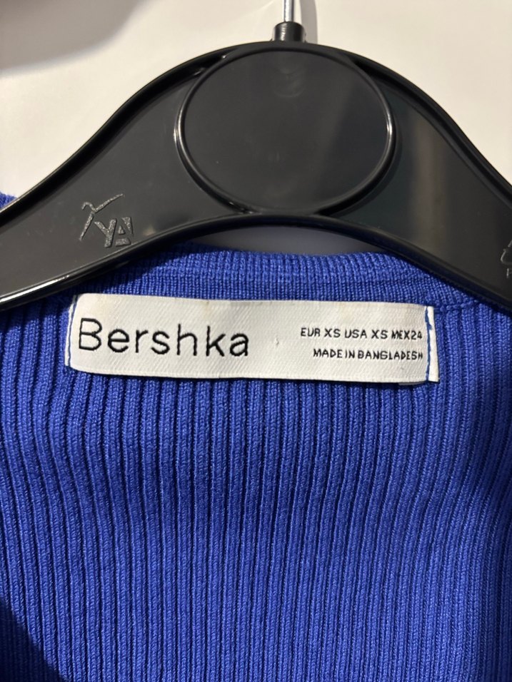 Düğmeli Kısa Kollu Triko Bluz - Görsel 3