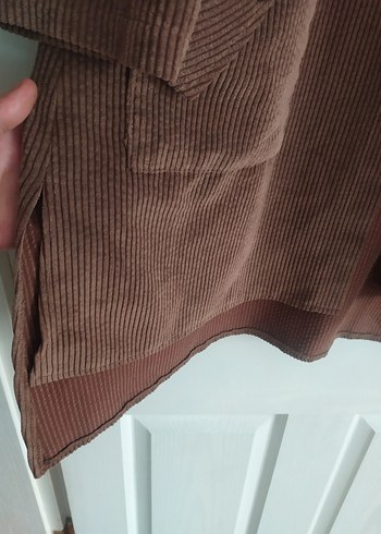 Düğmeli  Kadife Uzun ikili takım - Görsel 3