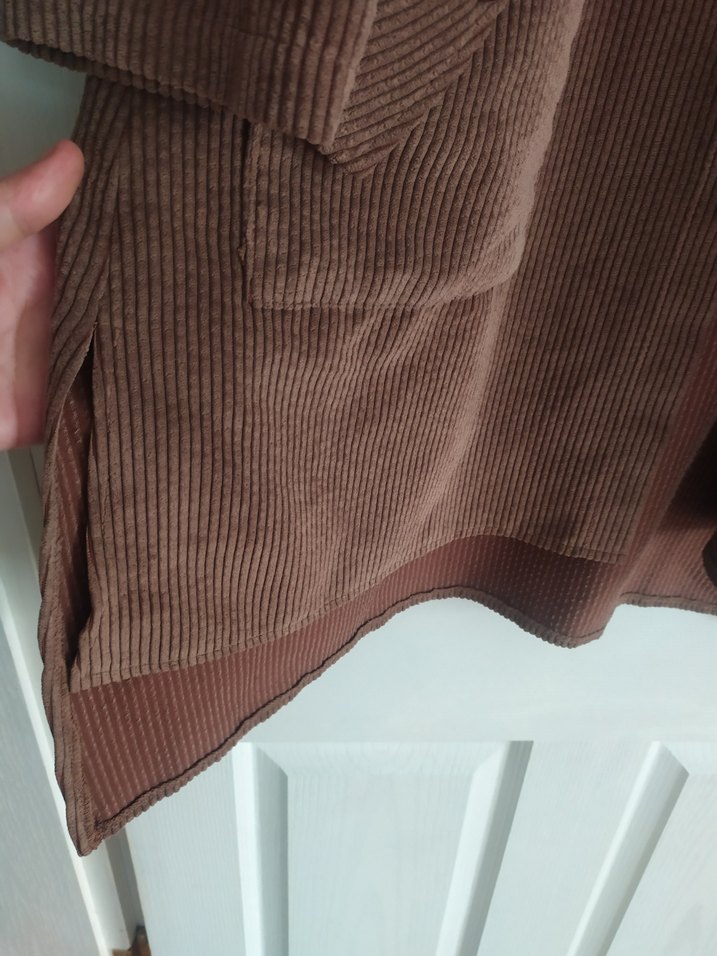 Düğmeli  Kadife Uzun ikili takım - Görsel 3