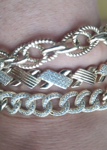 Altın Renk Zincir Detaylı Kadın Bileklik - Görsel 7