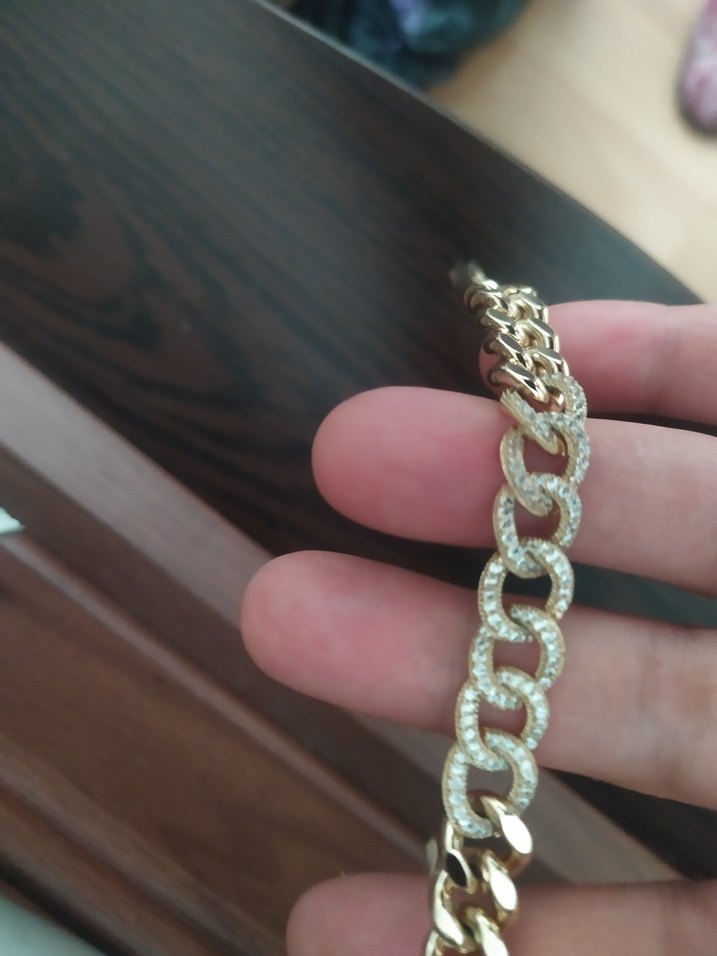 Altın Renk Zincir Detaylı Kadın Bileklik - Görsel 2