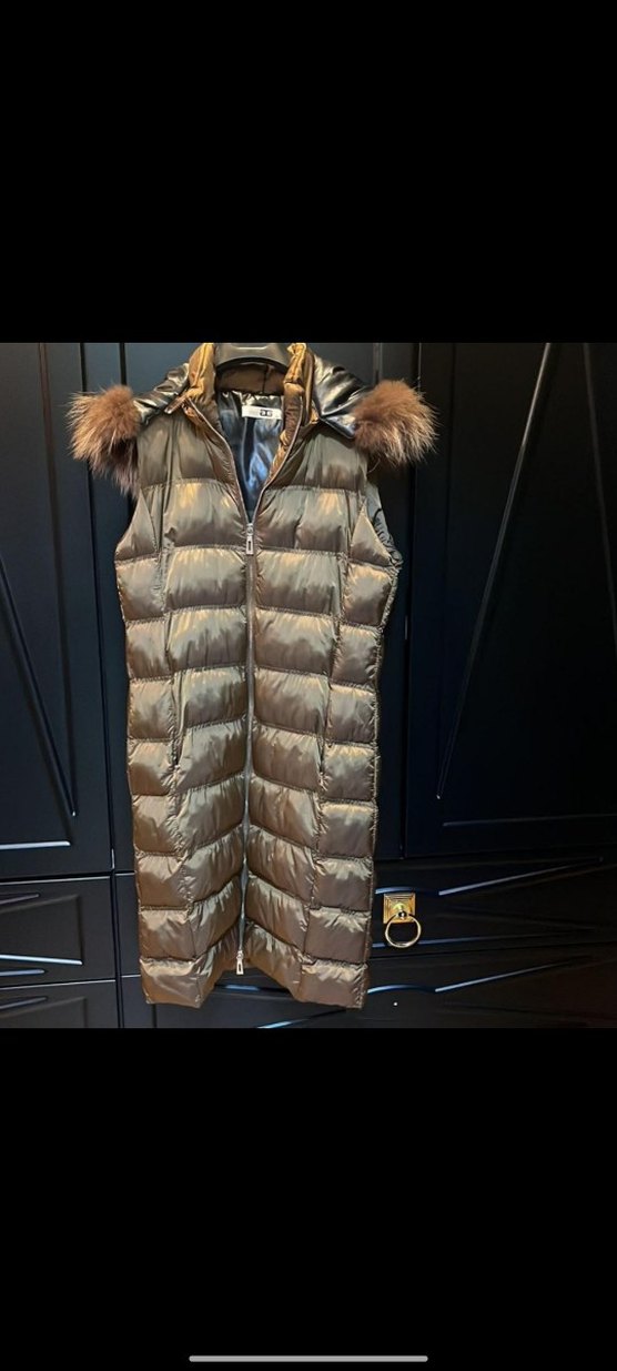 Kürk Detaylı Uzun Kadın Yelek - Görsel 3