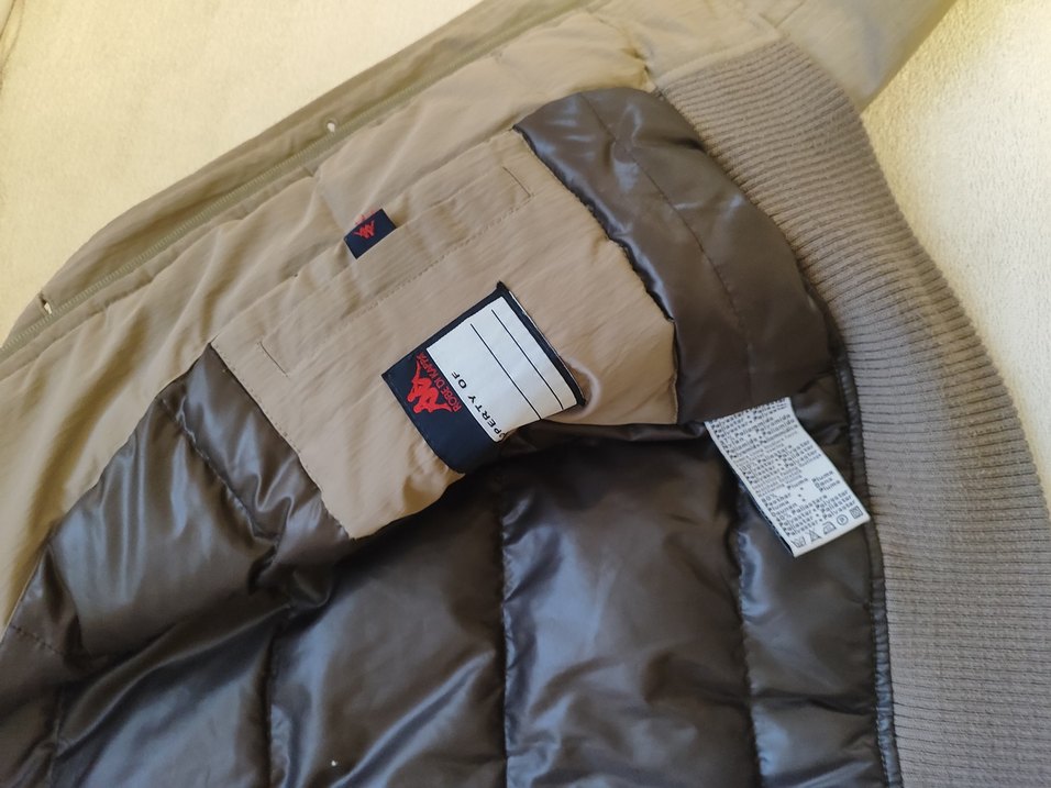 Düğmeli Bej kadın mont - Görsel 4