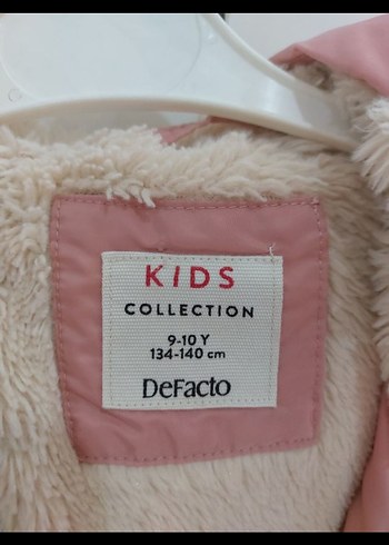 Düğmeli Pudra çocuk Kışlık Mont - Görsel 3