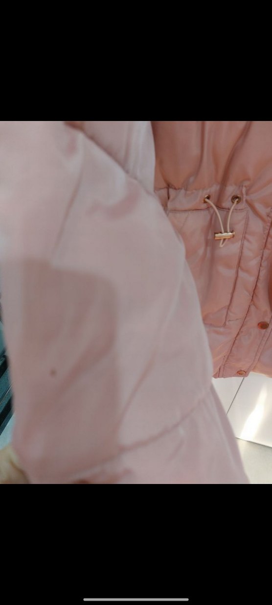 Düğmeli Pudra çocuk Kışlık Mont - Görsel 4