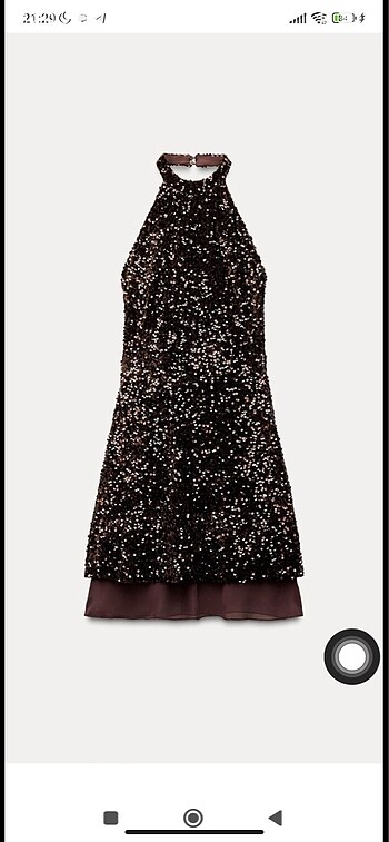 Zara ZARA PAYETLİ ELBİSE