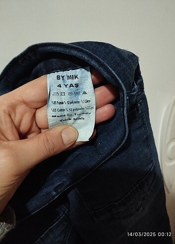 4 Yaş Beden Erkek çocuk kot pantolon