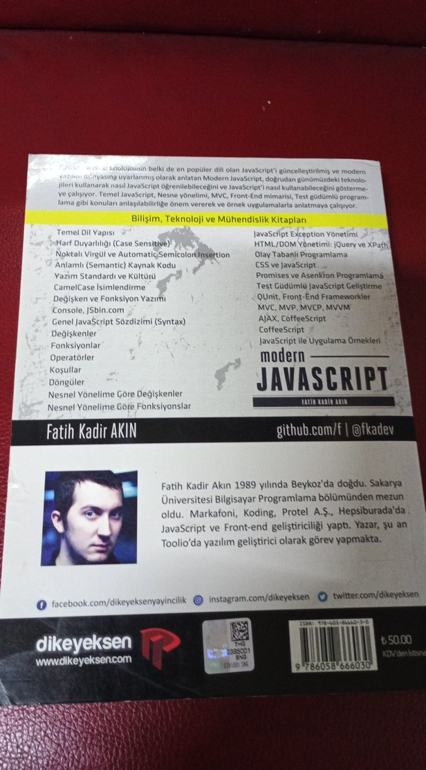 Modern JavaScript Kitap - Fatih Kadir Akın - Görsel 2