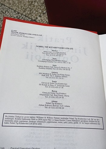 Pratik Jinekolojik Onkoloji Kitabı Ciltli - Görsel 3