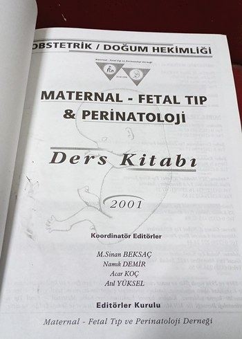 Obstetetrik Maternal-Fetal Tıp Perinatoloji 2001 Basımı - Görsel 2