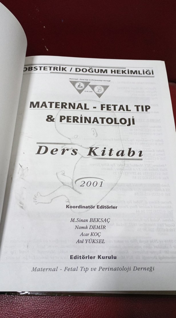 Obstetetrik Maternal-Fetal Tıp Perinatoloji 2001 Basımı - Görsel 2