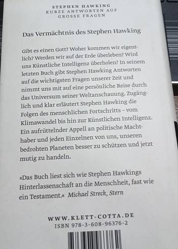 Stephen Hawking - Büyük Sorulara Kısa Yanıtlar Almanca