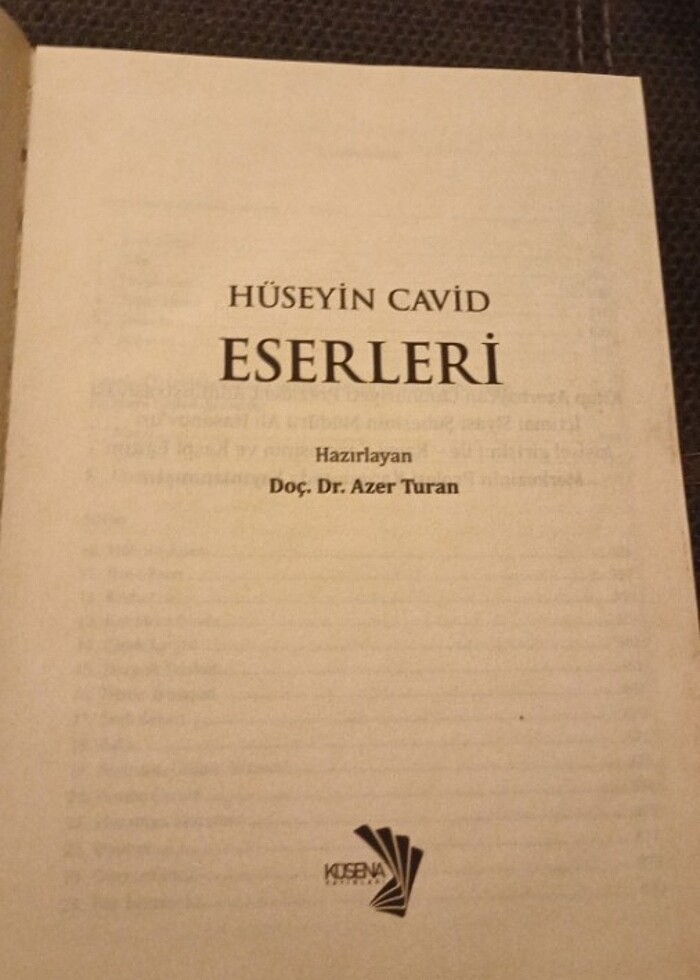 Hüseyin Cavid Eserleri Doç.Dr.Azer Turan  - Görsel 2