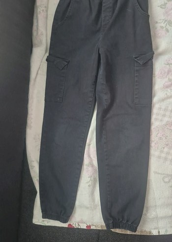 siyah Erkek Çocuk Bol Kesim Kot Pantolon