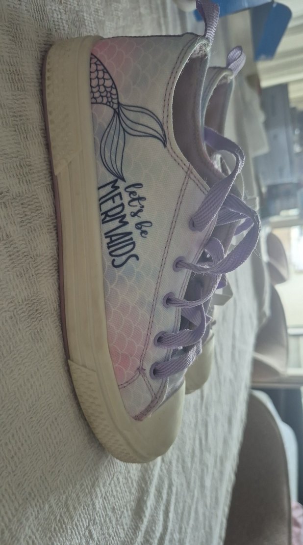 Kızlar İçin Mor Bağcıklı Batik Spor Ayakkabı - Görsel 2