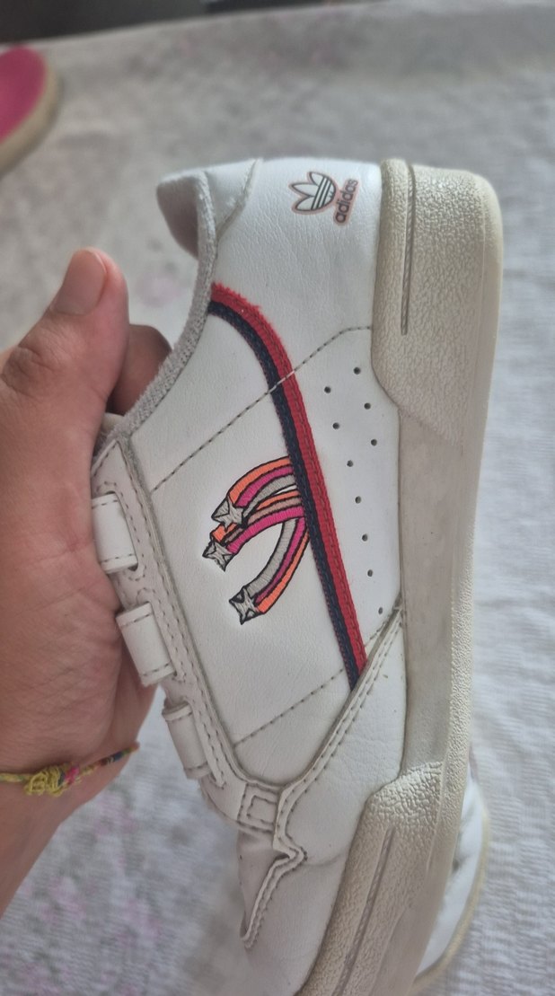 Kız Çocuk Beyaz Adidas Spor Ayakkabı - Görsel 3