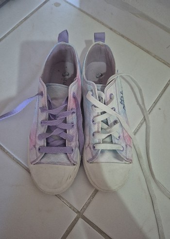 Kız cocuk Pastel Mor Batik Desenli Spor Ayakkabı