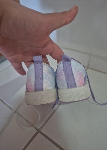 34 Beden mor Renk Kız cocuk Pastel Mor Batik Desenli Spor Ayakkabı