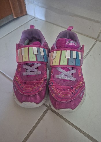 Kız Çocuk Pembe Skechers Bağcıksız Spor Ayakkabı