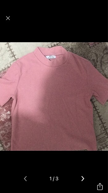 Bershka pembe tişört bluz top