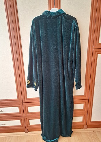 Uzun Kollu İşlemeli Bohem Elbise - Görsel 5