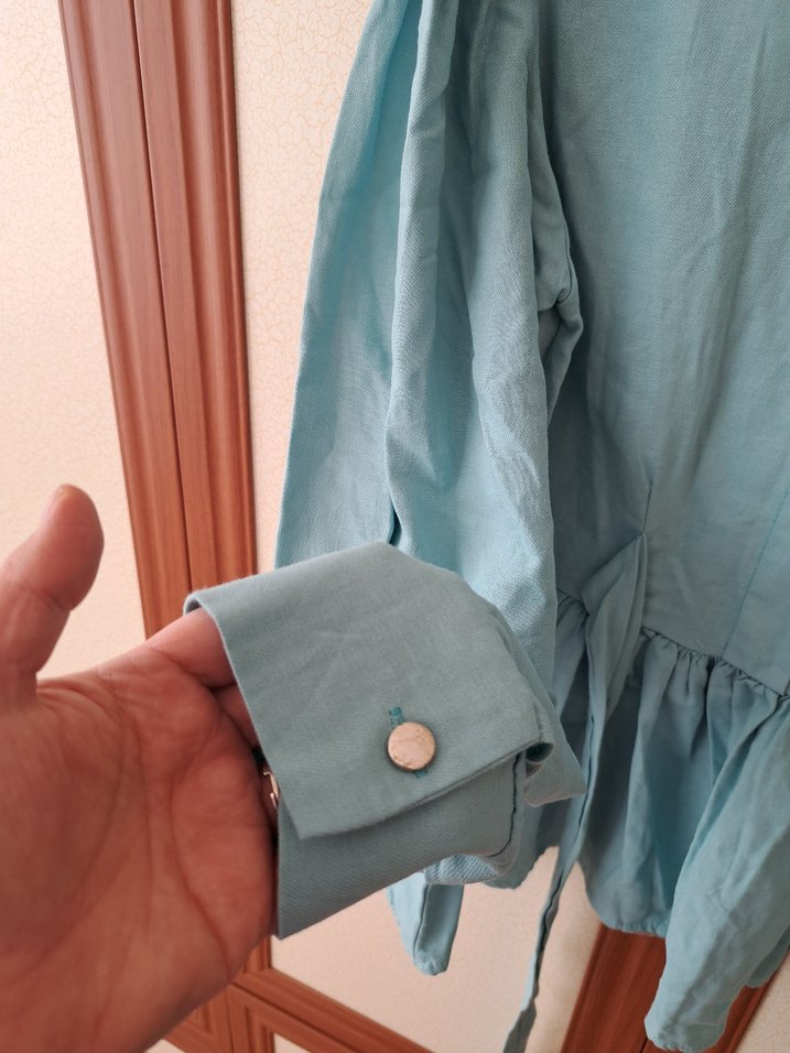 TURKUAZ ETEK ÜSTÜ GÖMLEK - Görsel 2