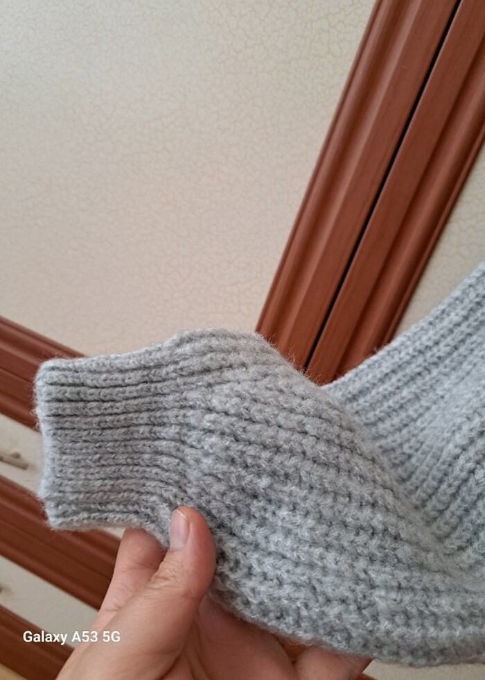 KADIN OVERSİZE TAŞLI HIRKA - Görsel 3