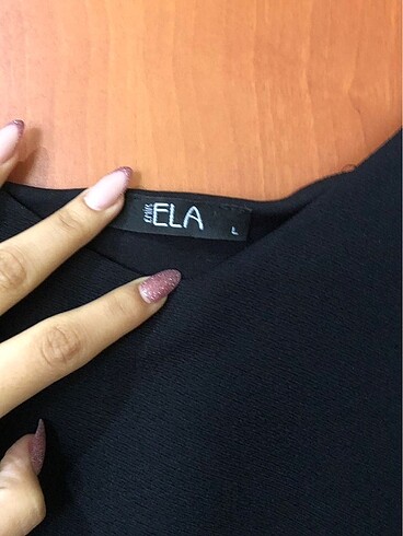 l Beden siyah Renk yarasa kol elbise