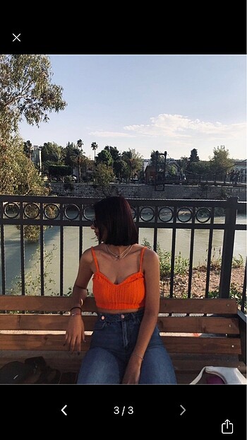 diğer Beden turuncu crop