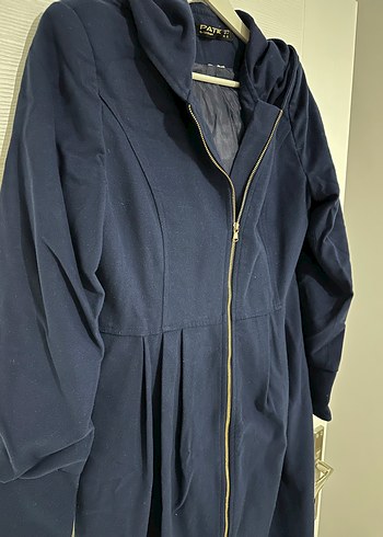 Koyu Mavi Fermuarlı Uzun kap - Görsel 2