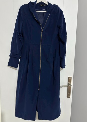 Koyu Mavi Fermuarlı Uzun kap - Görsel 3