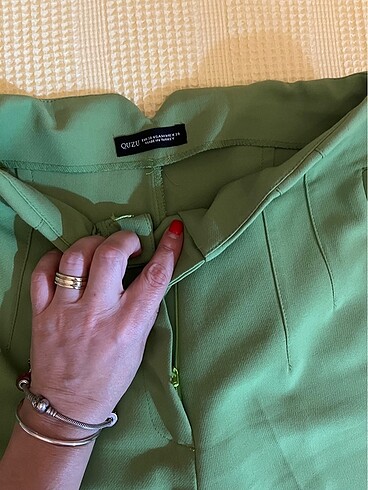 38 Beden yeşil Renk Flatolu pantolon