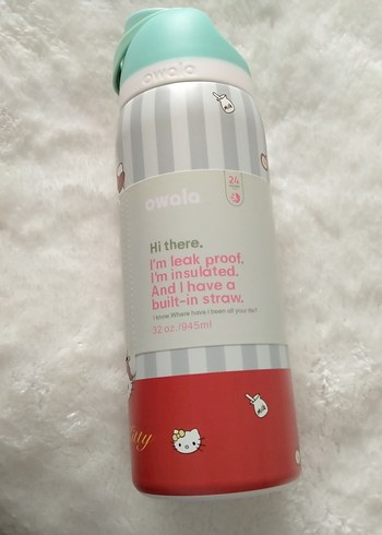 Hello Kitty OWALA Çocuk Termos Şişesi Beyaz - Görsel 2