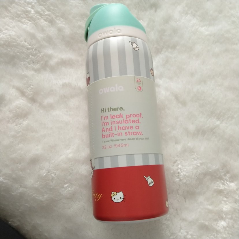 Hello Kitty OWALA Çocuk Termos Şişesi Beyaz - Görsel 2