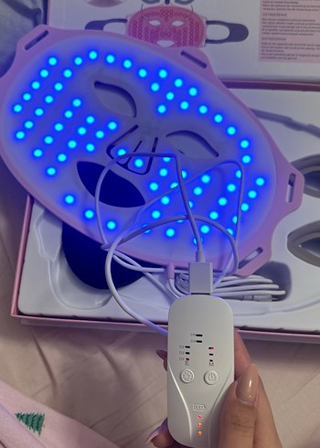 Silikon LED Işıklı Yüz Maskesi - Görsel 4