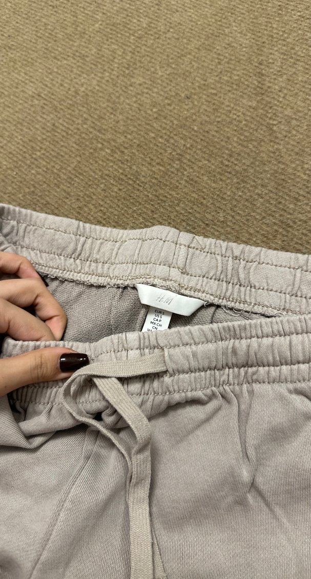 Bej wide leg  Kadın Kumaş eşofman - Görsel 3