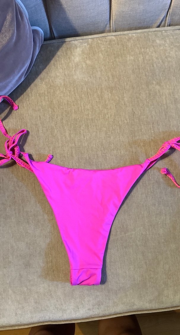 Pembe Bağlamalı İnce Askılı Bikini Altı - Görsel 3