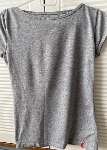 Gri Kısa Kollu Kadın Tshirt